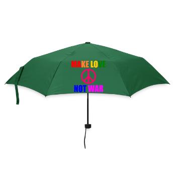 Make love not war - Regenschirm (klein) - Flaschengrün - Vorne