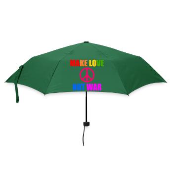 Make love not war - Regenschirm (klein) - Flaschengrün - Vorne