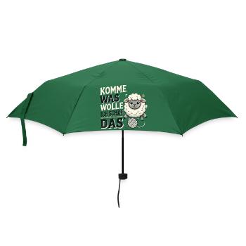 Komme was wolle ich Schaf das - Regenschirm (klein) - Flaschengrün - Vorne