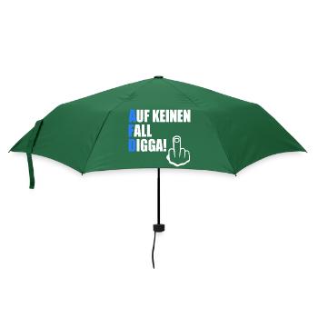 auf keinen fall digga - fuck afd - Regenschirm (klein) - Flaschengrün - Vorne