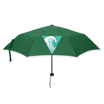 welle im dreieck - Regenschirm (klein) - Flaschengrün - Vorne