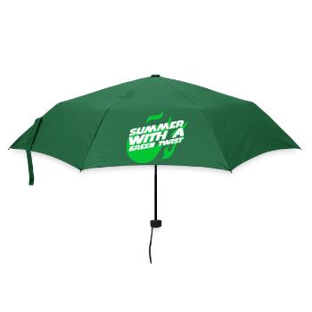 Sommer mit ökologischem Touch, grüne Ferien - Regenschirm (klein) - Flaschengrün - Vorne