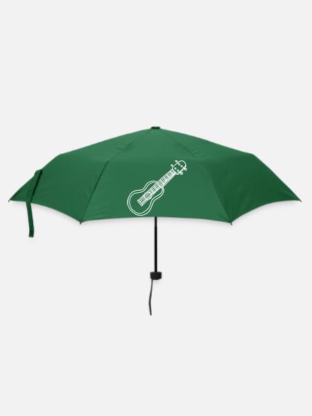 Ukulele Hawaii Skizze - Regenschirm (klein) - Flaschengrün