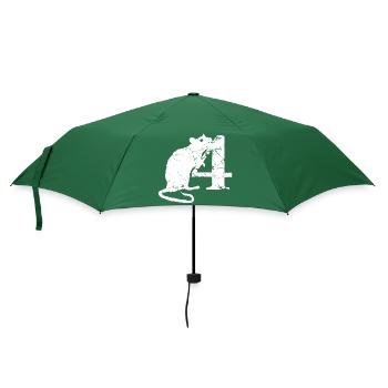 PUNKROCK rats nr. 4 - used look - Maus - Ratte - Regenschirm (klein) - Flaschengrün - Vorne