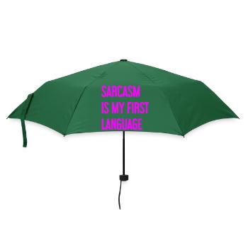Sarkasmus-Profi - Regenschirm (klein) - Flaschengrün - Vorne