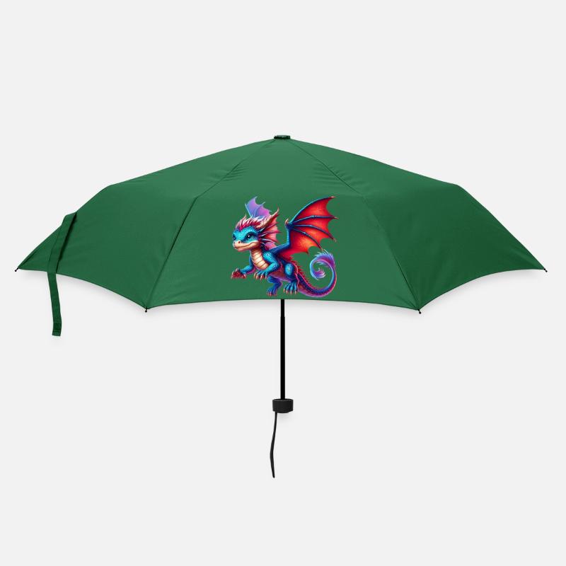 Drache - Regenschirm (klein) - Flaschengrün
