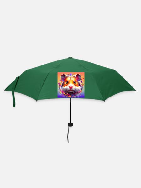 Hamster - Regenschirm (klein) - Flaschengrün