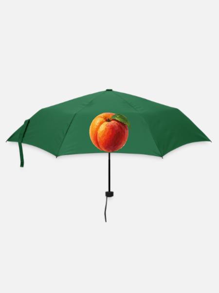 Pfirsich PopArt Illustration - Regenschirm (klein) - Flaschengrün