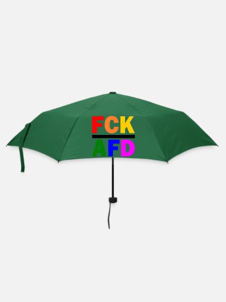 Fck afd - Regenschirm (klein) - Flaschengrün
