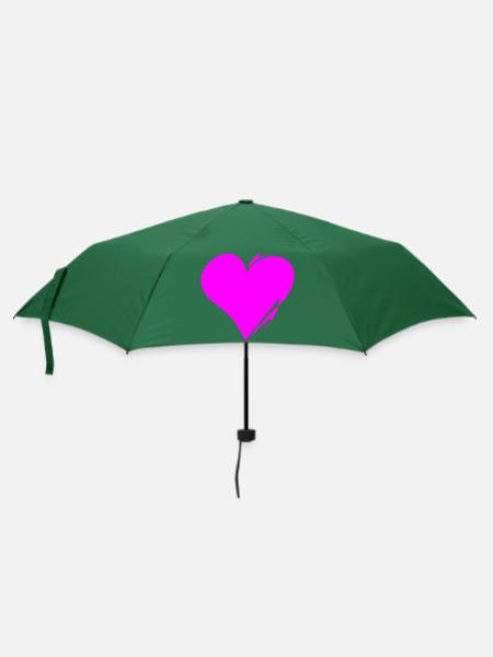 Herz ❤️ - Regenschirm (klein) - Flaschengrün