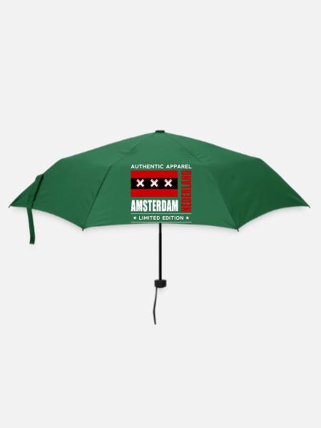 Amsterdam - Regenschirm (klein) - Flaschengrün