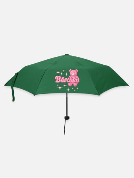 bärchen / y2k spitzname statement design - Regenschirm (klein) - Flaschengrün