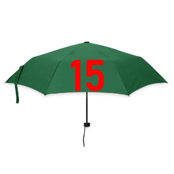 15. 15 ANS. 15e ANNIVERSAIRE. ANNIVERSAIRE 15 ANS. - Parapluie standard - vert bouteille - Devant