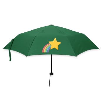 Sternschnuppe Regenbogen - Regenschirm (klein) - Flaschengrün - Vorne