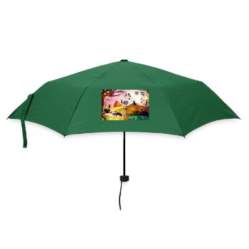 abstrakte Kunst - Regenschirm (klein) - Flaschengrün - Vorne