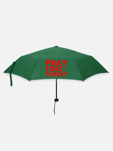 Pray for turkey - Regenschirm (klein) - Flaschengrün