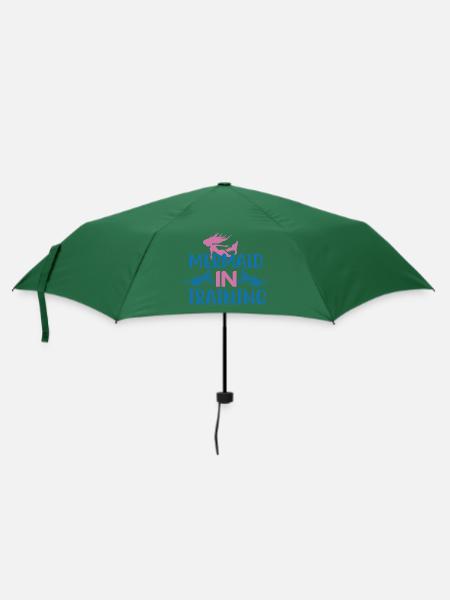 Mermaid In Training - Regenschirm (klein) - Flaschengrün