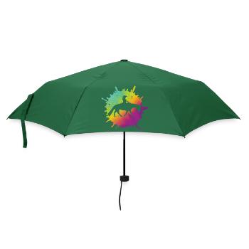 Westernreiten Westernreiter Pferdeliebhaber - Regenschirm (klein) - Flaschengrün - Vorne