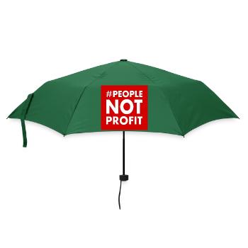 People not profit - Regenschirm (klein) - Flaschengrün - Vorne