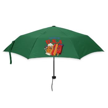 Party In Den Usa Hot Dog Liebe Lustig Vierter Juli - Regenschirm (klein) - Flaschengrün - Vorne