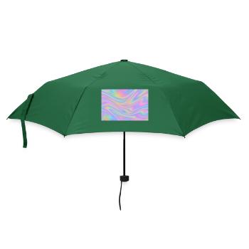 Holografisches Design - Regenschirm (klein) - Flaschengrün - Vorne