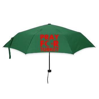 Pray for turkey - Regenschirm (klein) - Flaschengrün - Vorne