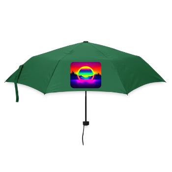 Retro 16 - Regenschirm (klein) - Flaschengrün - Vorne