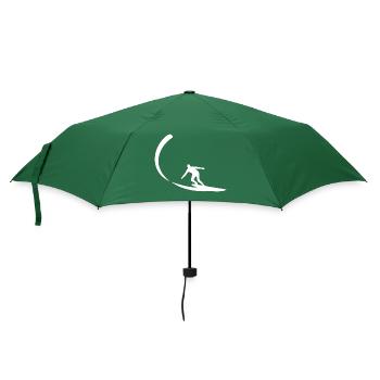 Surfing Surfboard Surfer Geschenksidee - Regenschirm (klein) - Flaschengrün - Vorne