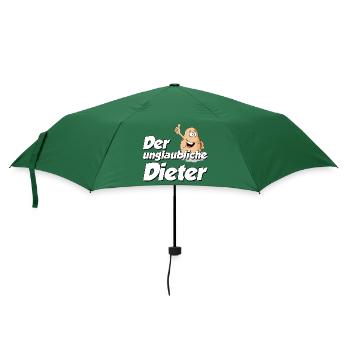 Der unglaubliche Dieter - Regenschirm (klein) - Flaschengrün - Vorne