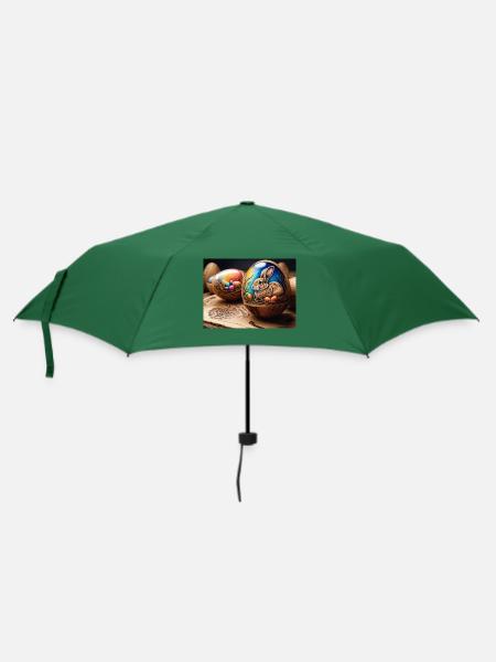 Kaninchen - Regenschirm (klein) - Flaschengrün
