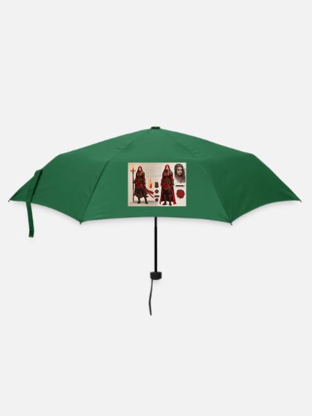 Rotkäppchen-Mädchen - Regenschirm (klein) - Flaschengrün