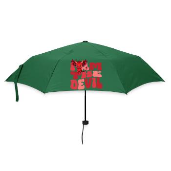 Teufel Devil böse Hausdrachen Ehefrau - Regenschirm (klein) - Flaschengrün - Vorne