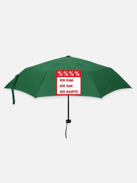 Ich kam. Ich sah. Ich kaufte. - Regenschirm (klein) - Flaschengrün