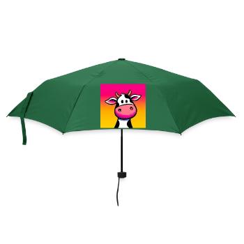 Kuh - Regenschirm (klein) - Flaschengrün - Vorne