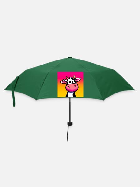 Kuh - Regenschirm (klein) - Flaschengrün