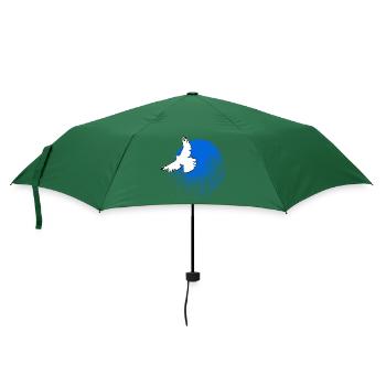 Friedenstaube Muss Fliehen Frieden Zerfällt - Regenschirm (klein) - Flaschengrün - Vorne