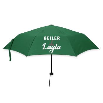 Geiler als Layla Hot ohne ende Feiern - Regenschirm (klein) - Flaschengrün - Vorne