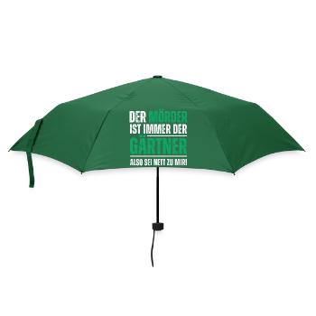 Der Mörder ist der Gärtner, also sei nett zu mir! - Regenschirm (klein) - Flaschengrün - Vorne
