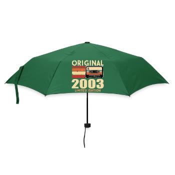 Geburtstag 2003 - Legendär Seit 2003 Geschenk 2003 - Regenschirm (klein) - Flaschengrün - Vorne