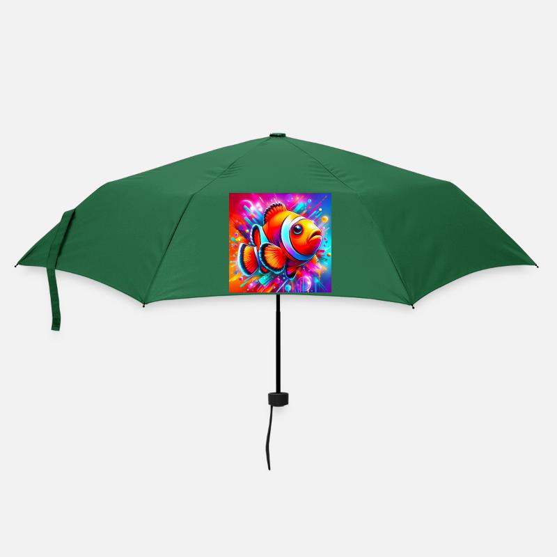Clownfisch - Regenschirm (klein) - Flaschengrün