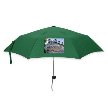 Die Schwierigkeit des Lebens - Regenschirm (klein) - Flaschengrün - Vorne
