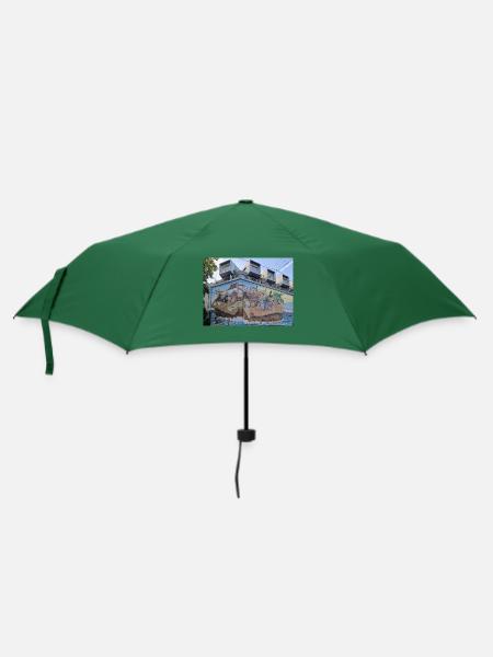 Die Schwierigkeit des Lebens - Regenschirm (klein) - Flaschengrün