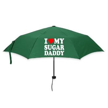 I love my Sugar daddy - Regenschirm (klein) - Flaschengrün - Vorne