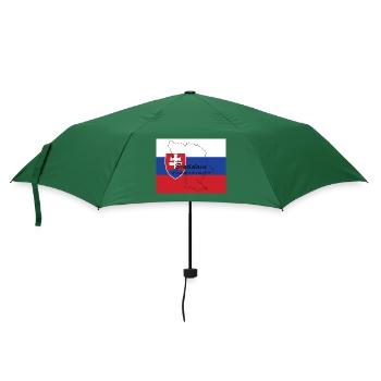 Bratislava - Hauptstadt mit GPS & Flagge - Regenschirm (klein) - Flaschengrün - Vorne
