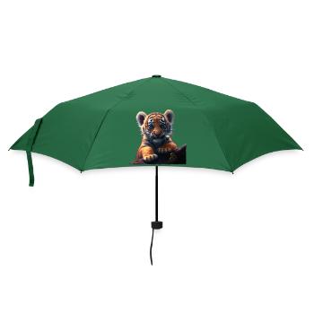kleiner Tiger - Regenschirm (klein) - Flaschengrün - Vorne