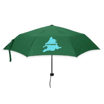 Walchensee, Paradies zum Baden, Surfen, Segeln - Regenschirm (klein) - Flaschengrün - Vorne