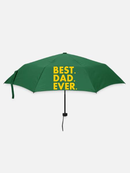 Best dad ever - Regenschirm (klein) - Flaschengrün