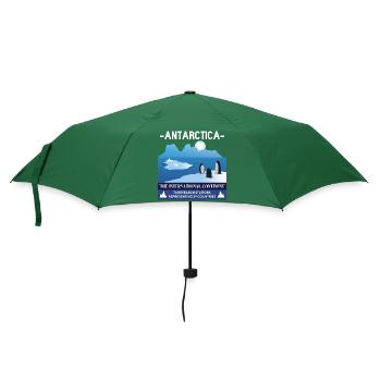 Antarktis - Der Internationale Kontinent - Regenschirm (klein) - Flaschengrün - Vorne