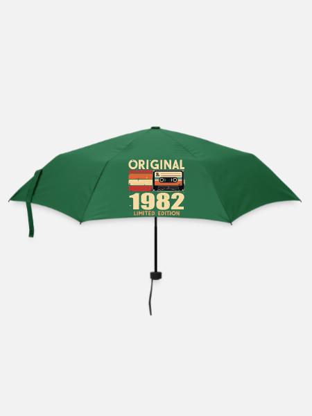 Geburtstag 1982 - Legendär Seit 1982 Geschenk 1982 - Regenschirm (klein) - Flaschengrün