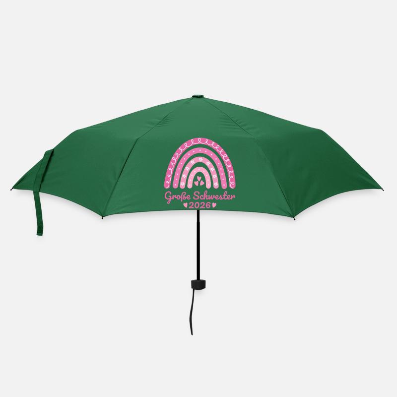 Große Schwester 2026 Regenbogen - Regenschirm (klein) - Flaschengrün